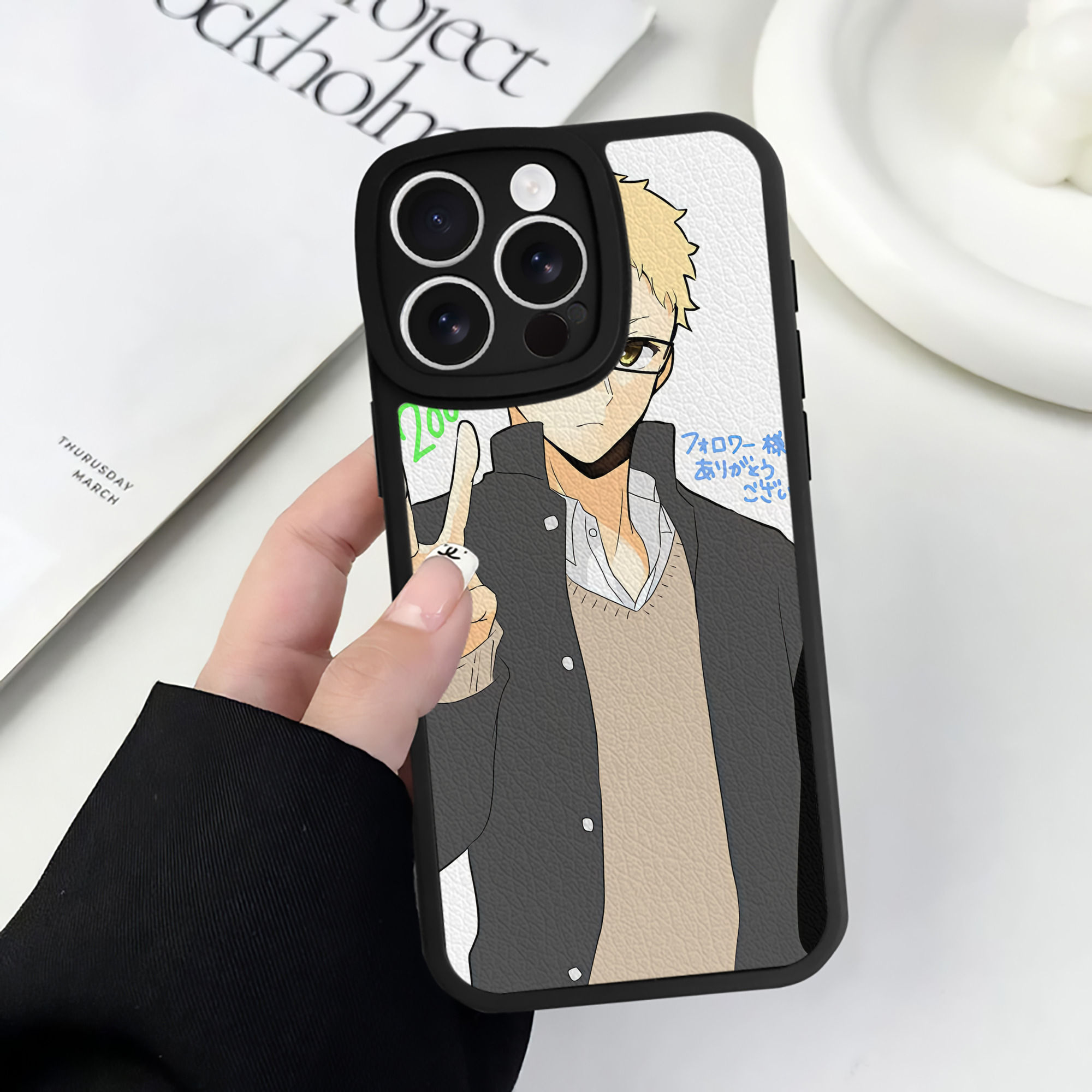 （画像用） ハイキュー!! Haikyu!! 【iPhone 16シリーズ対応】シリコンスマホケース（レザー調） 材質：シリコン
